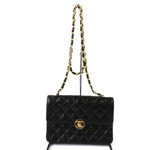 Chanel Circle Coco Mark Matelassé Shoulder Bag Black